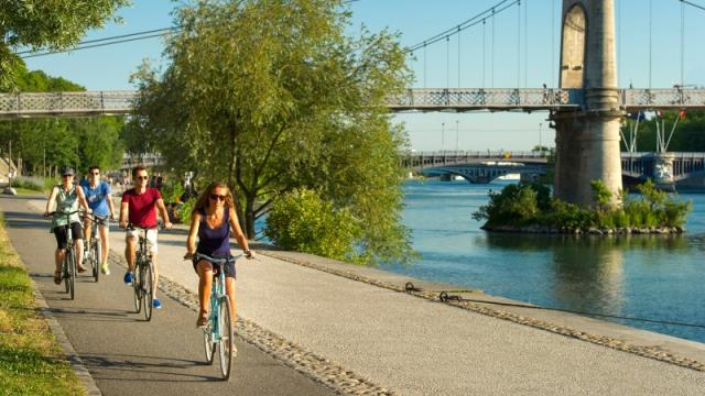 Le rive del Rodano e la ViaRhôna a Lione