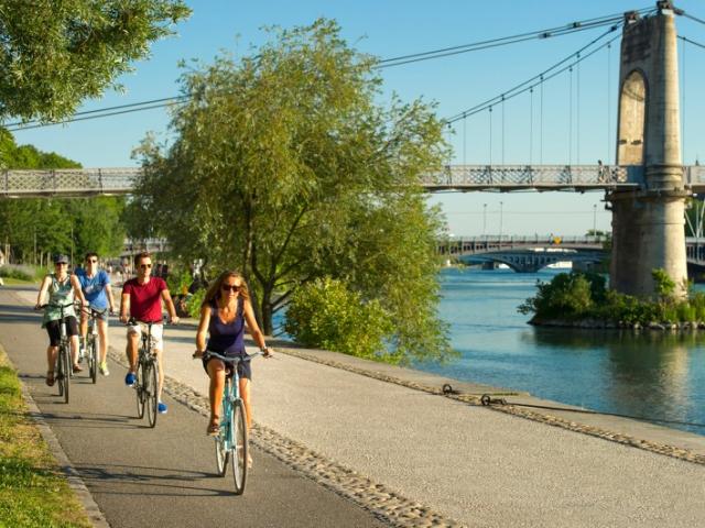 Le rive del Rodano e la ViaRhôna a Lione