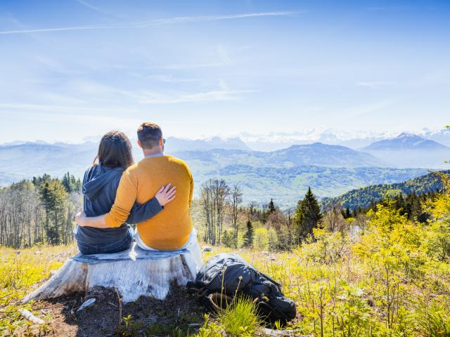 Escursione con gli amici sulla cresta di Voirons.
