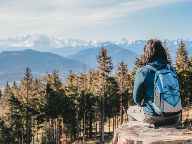 Vue sur le Mont-Blanc depuis le Signal des Voirons