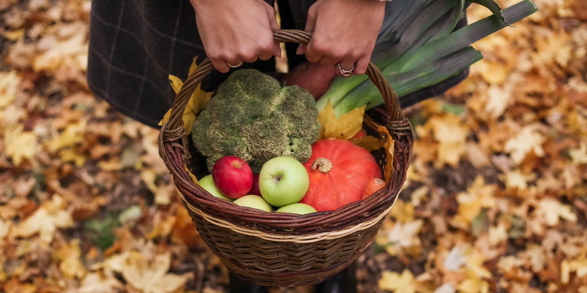 Paniere di mercato di verdure