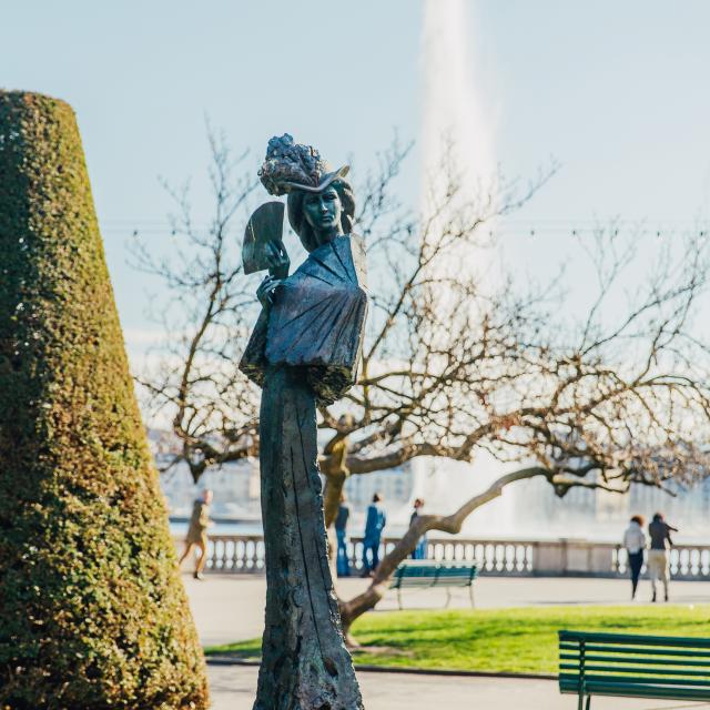 Statua dell'imperatrice Sissi a Ginevra
