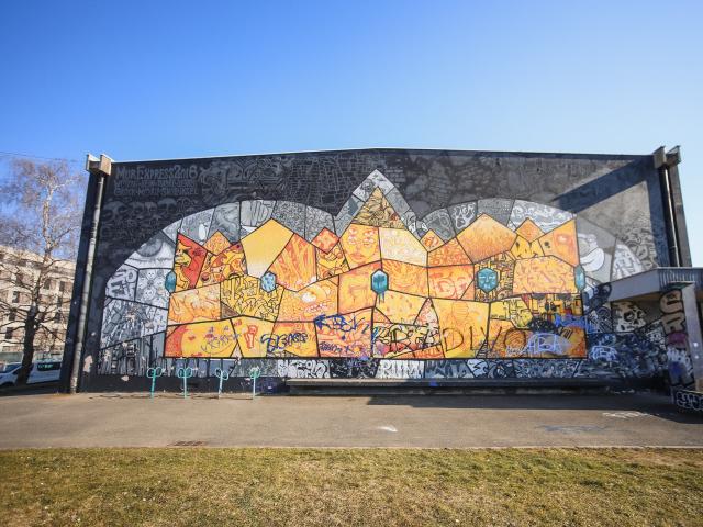 Fresque MurExpresse Gymnase du Léman, Rue du Salève
