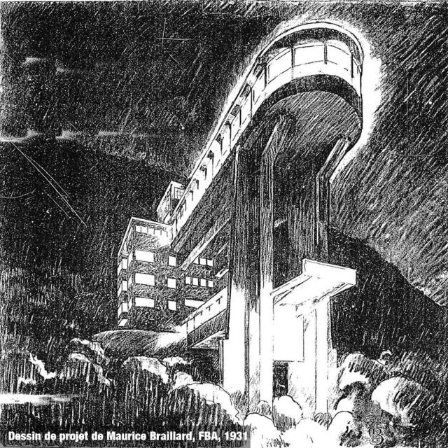 Disegno della funivia di Salève