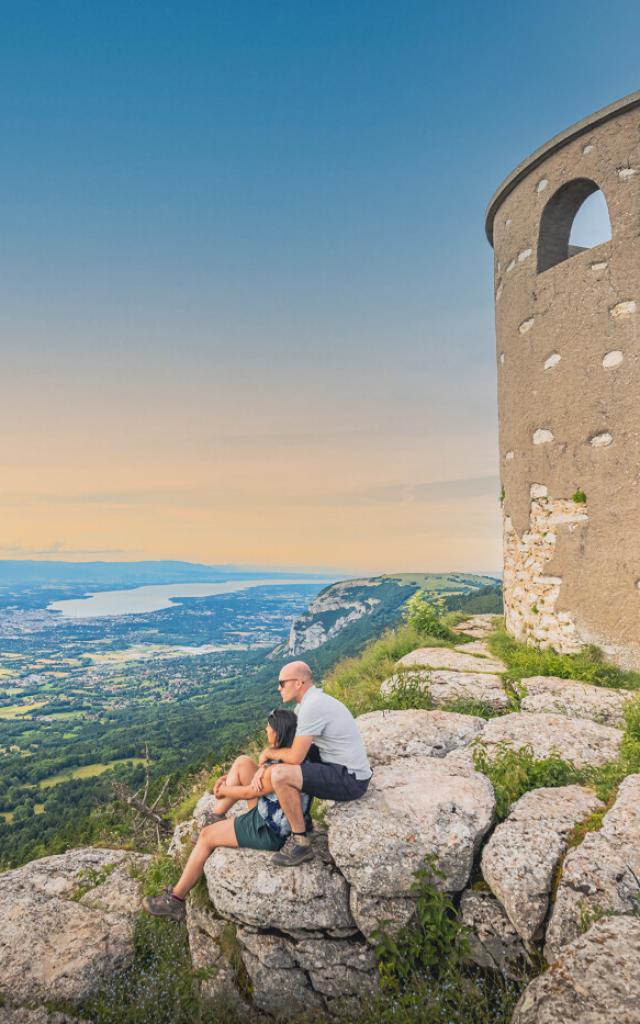 Puesta de sol en la Tour des Pitons