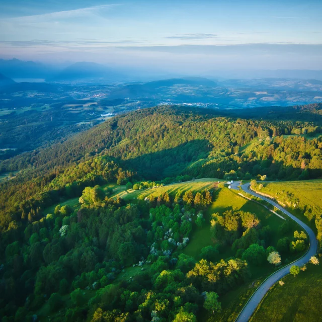 Vue sur le lac d'Annecy depuis Plan du Salève