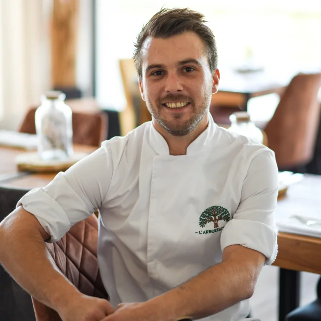 Foto dello chef del ristorante l'Arborescence
