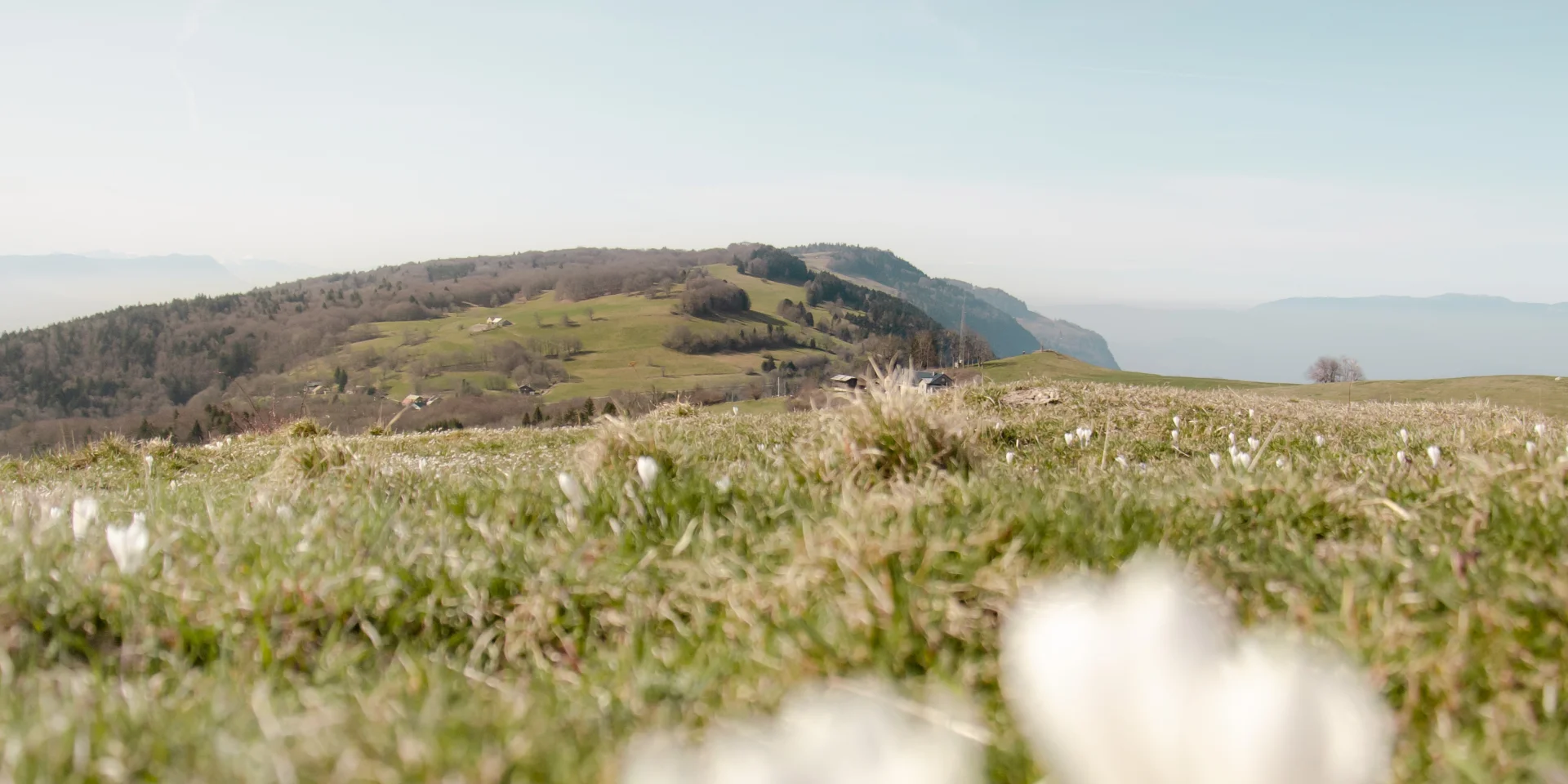 Vista sul Grand Piton e sul Col de la Croisette in primavera
