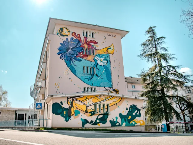Street art - Saint-Julien-en-Genevois - Un bateau, une vie di Wozdat