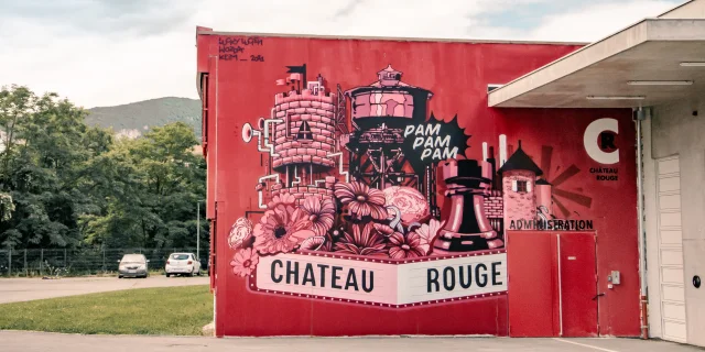 Street Art - Annemasse - Affresco di Château Rouge di Wozdat, Keim, Lucky Lucien