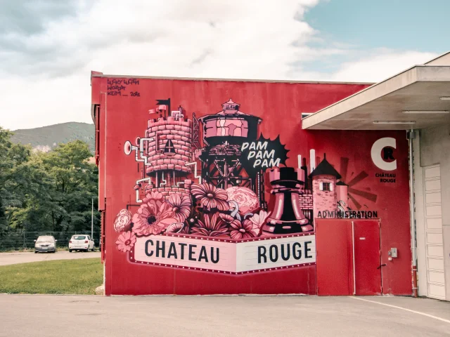 Street Art - Annemasse - Affresco di Château Rouge di Wozdat, Keim, Lucky Lucien