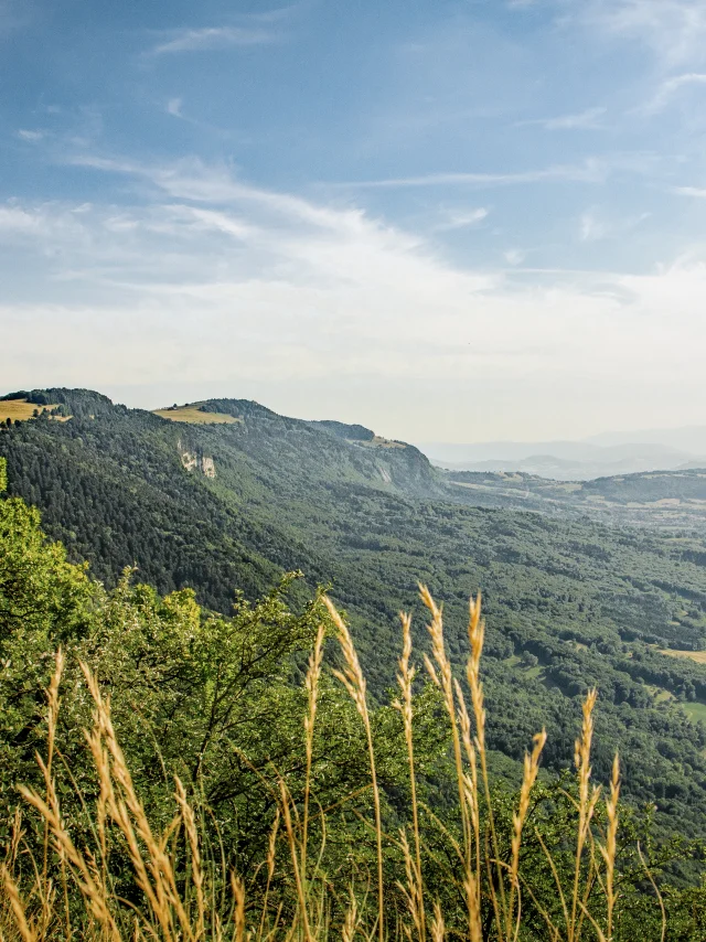 Vista sul Genevois dal sentiero della Corraterie