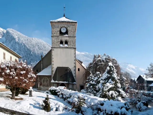 The centre of the village of Samoëns